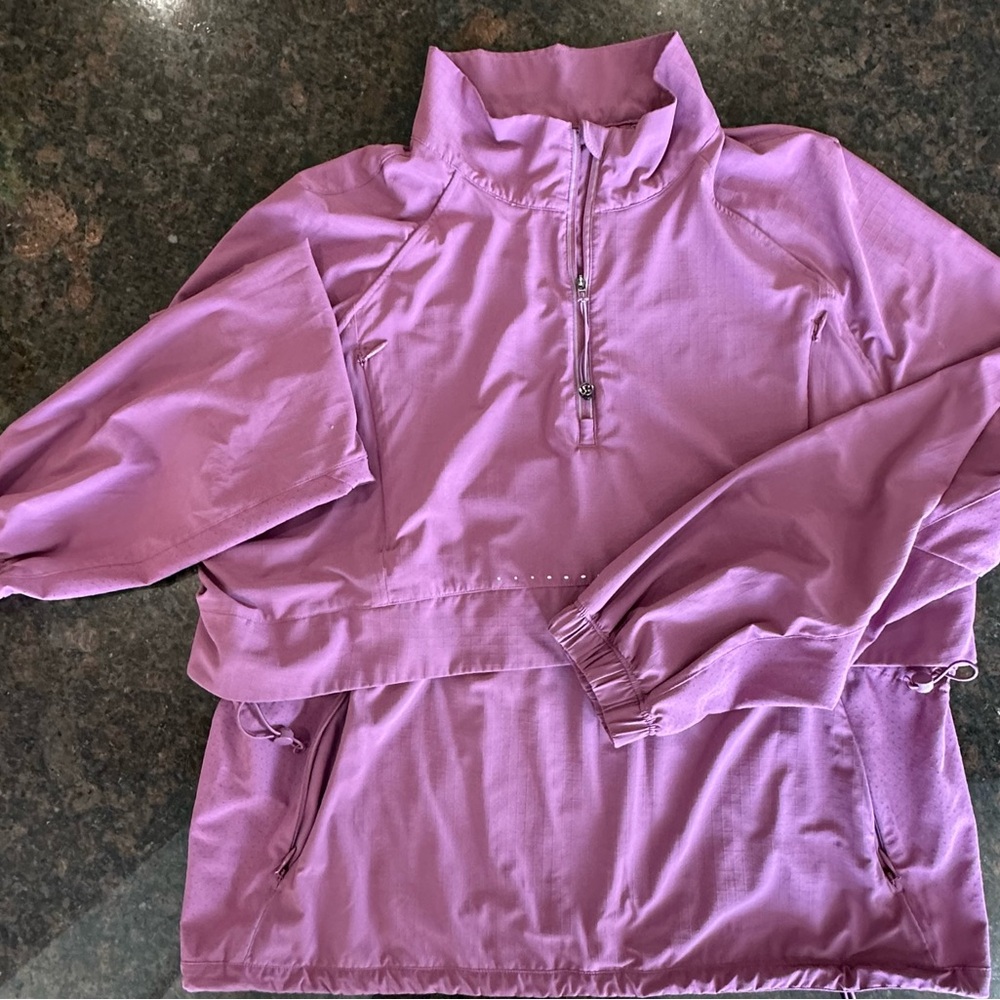 Lululemon pullover quarter zip jacket. Gently used. Size 10, in Vintage Plum